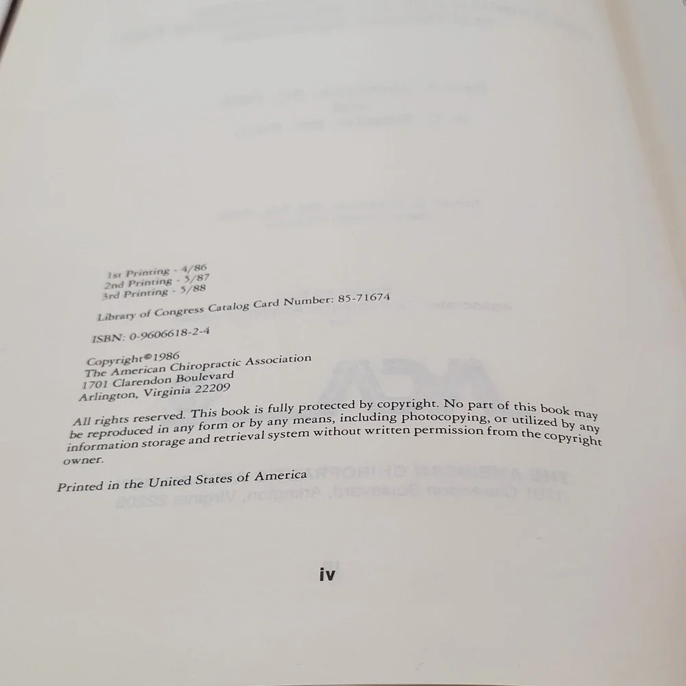 Jaskoviak Applied Physiotherapy Hardcover‎ 1st Ed 3rd Printing Chiropractic EX